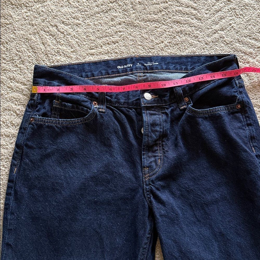 Old Navy High Rise Slouchy Tapered Barrel Jeans 8 Petite - Picture 8 of 11